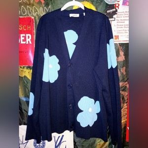 Sandro Flower Print Cardigan Unisex size XL